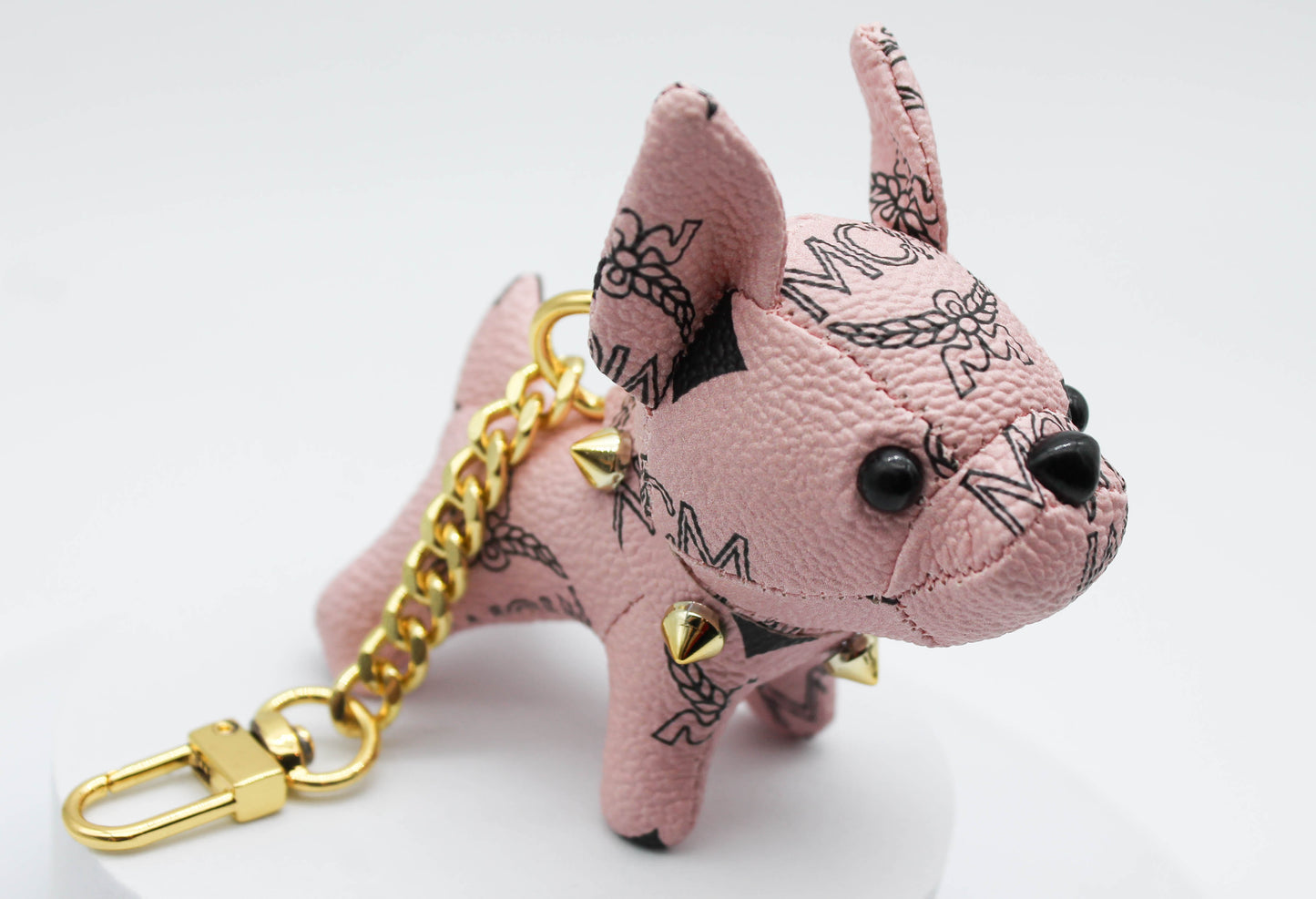 *LLAVERO PERRITO VINI PIEL ROSA*