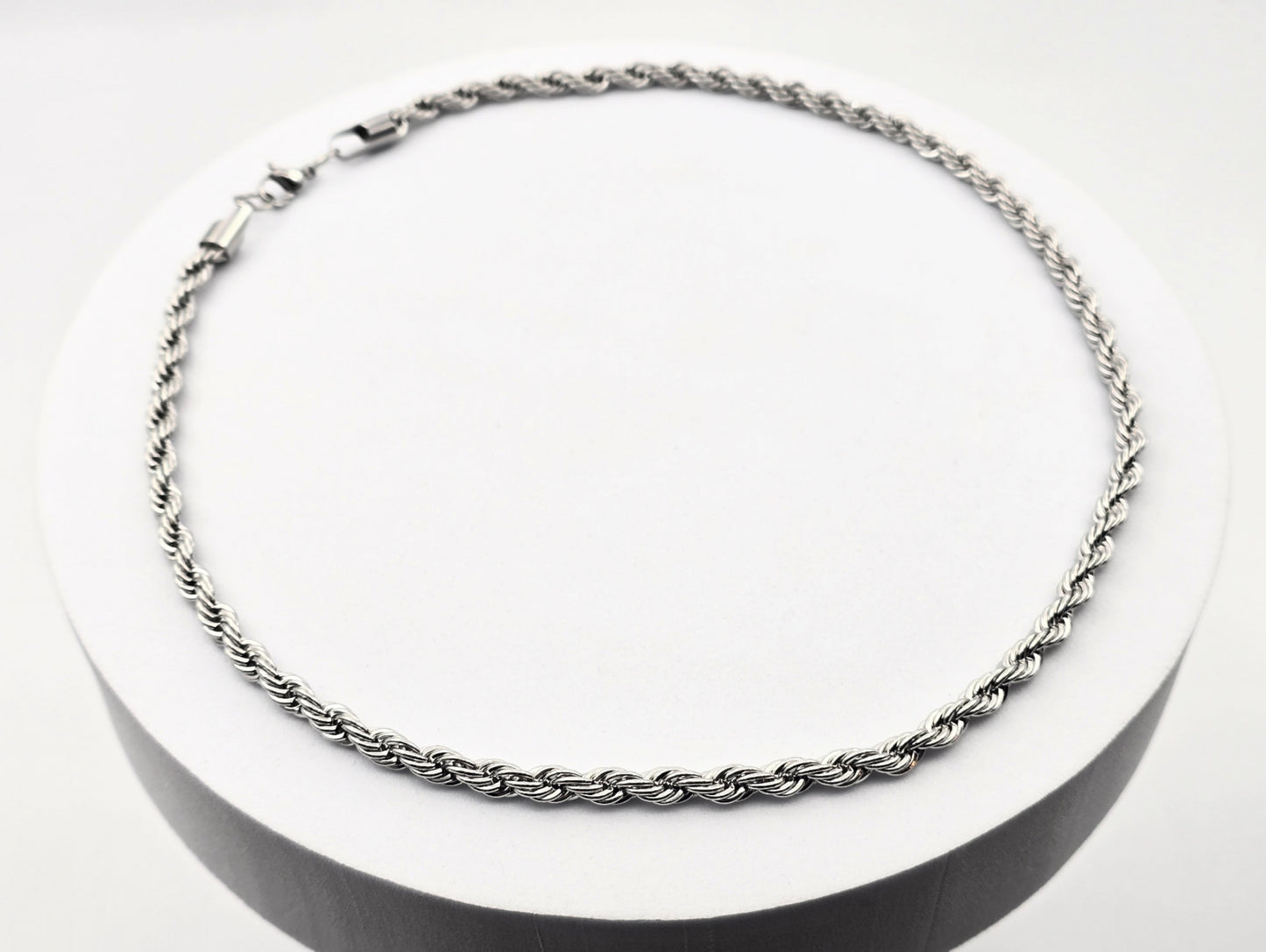 CADENA TORSAL 5MM X 45CMS; TONO PLATEADO
