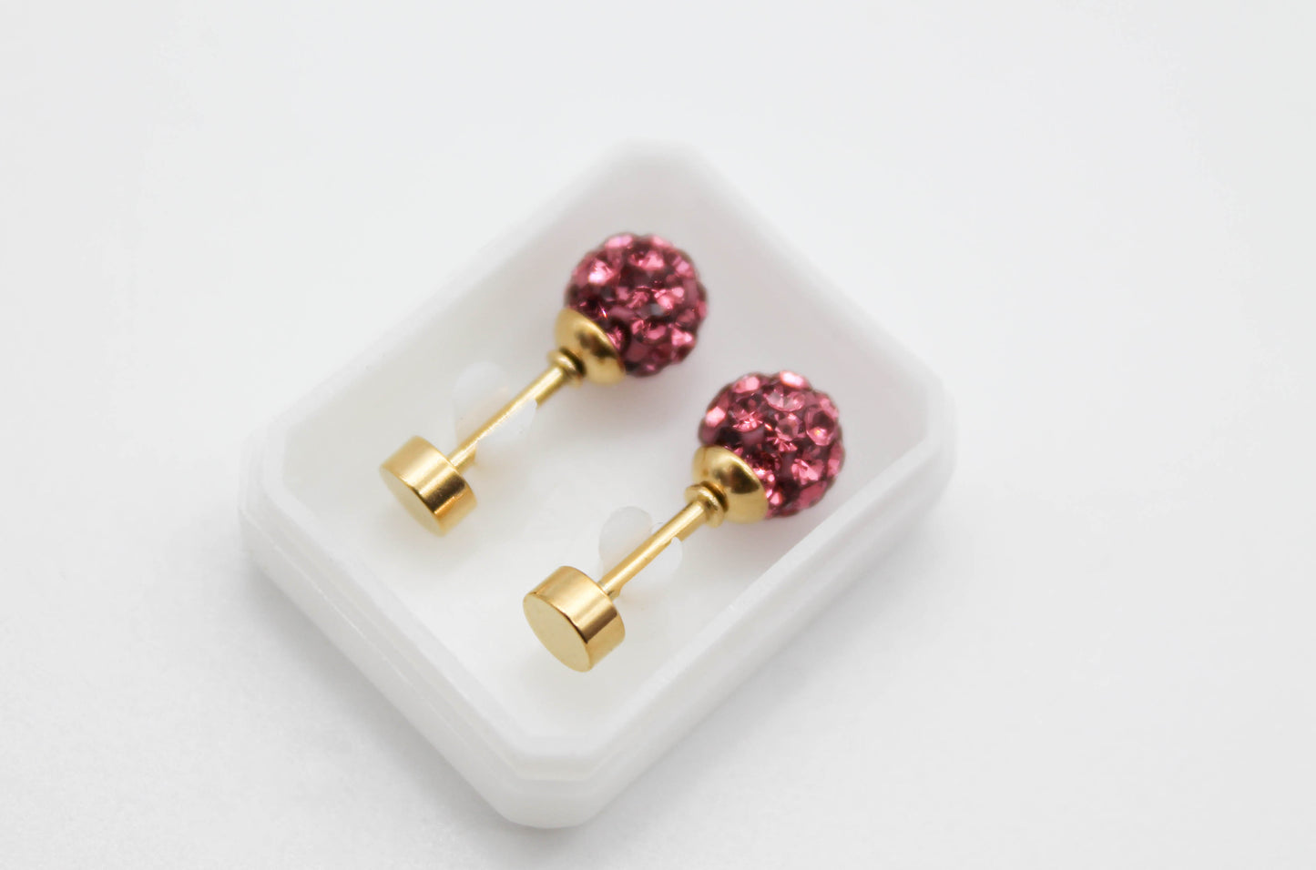 BROQUEL ESFERA DE CIRCONIAS ROSAS 6 MM, CON POSTE