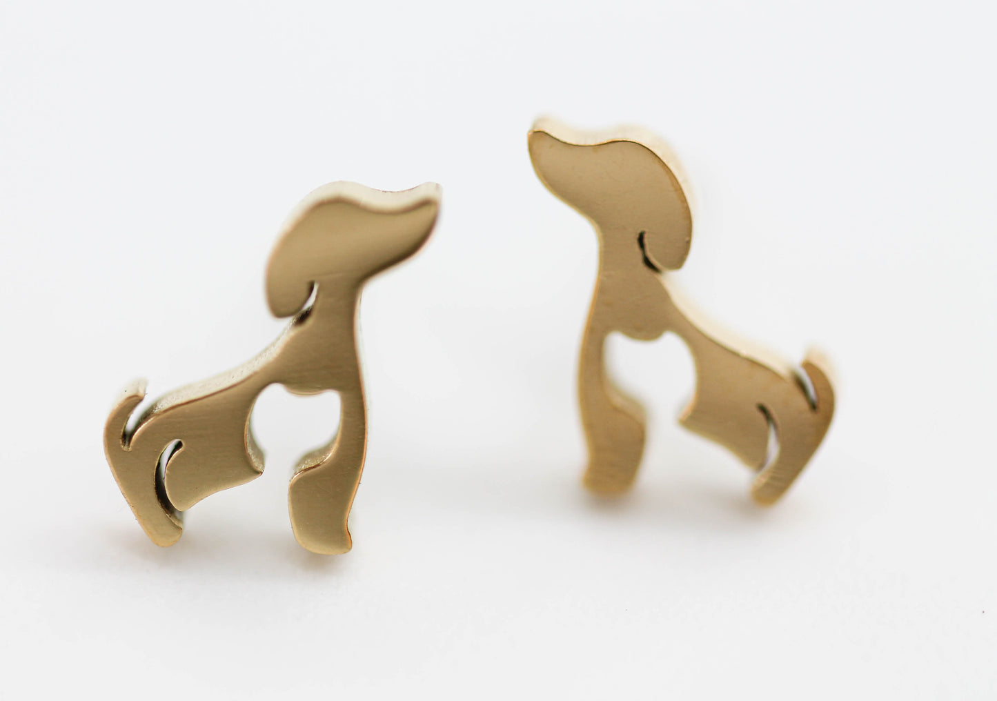 BROQUEL PERRITO Y SILUETA DE GATITO, TONO DORADO