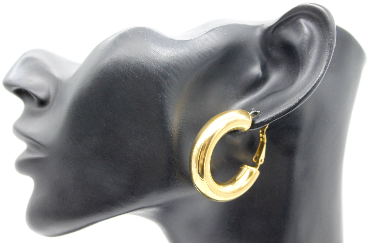 ARRACADAS TUBULAR CHUNKY 35MM/ 8MM DE GROSOR, TONO DORADO