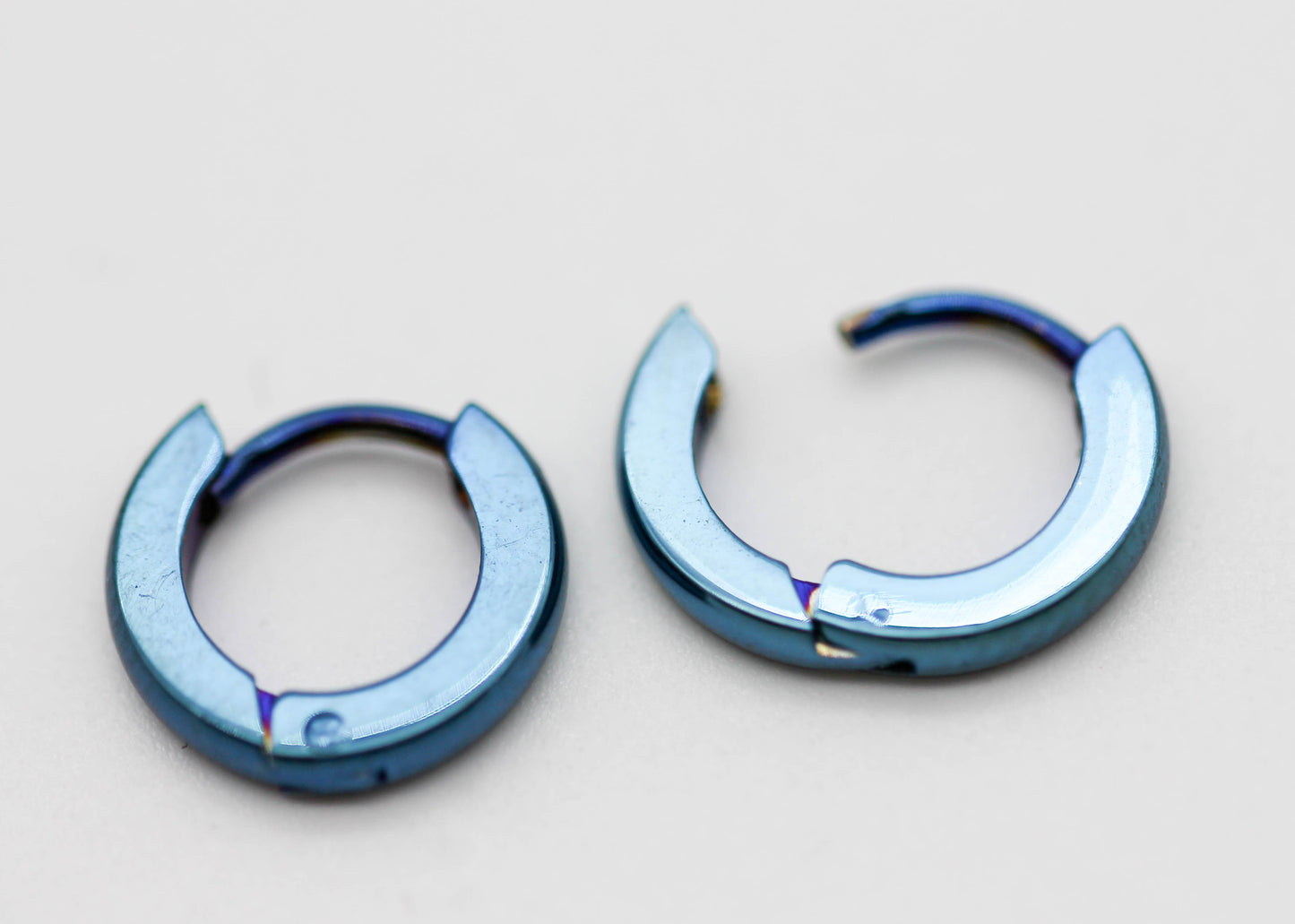 HUGGIE LISO TUBULAR 10X3MM AZUL METALICO