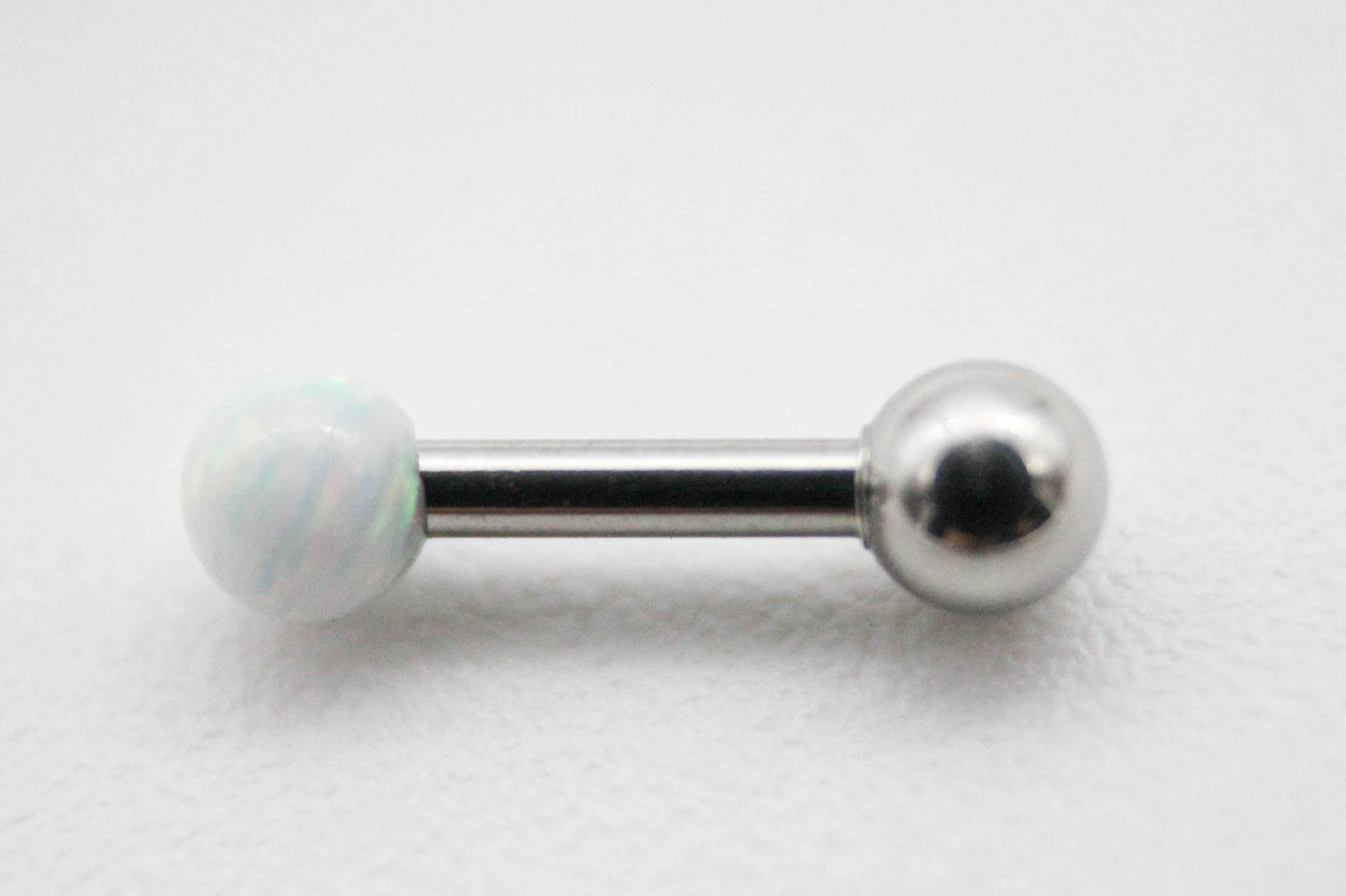 PIERCING PIEDRA DE OPALO NATURAL ESFERA ACERO 3MM