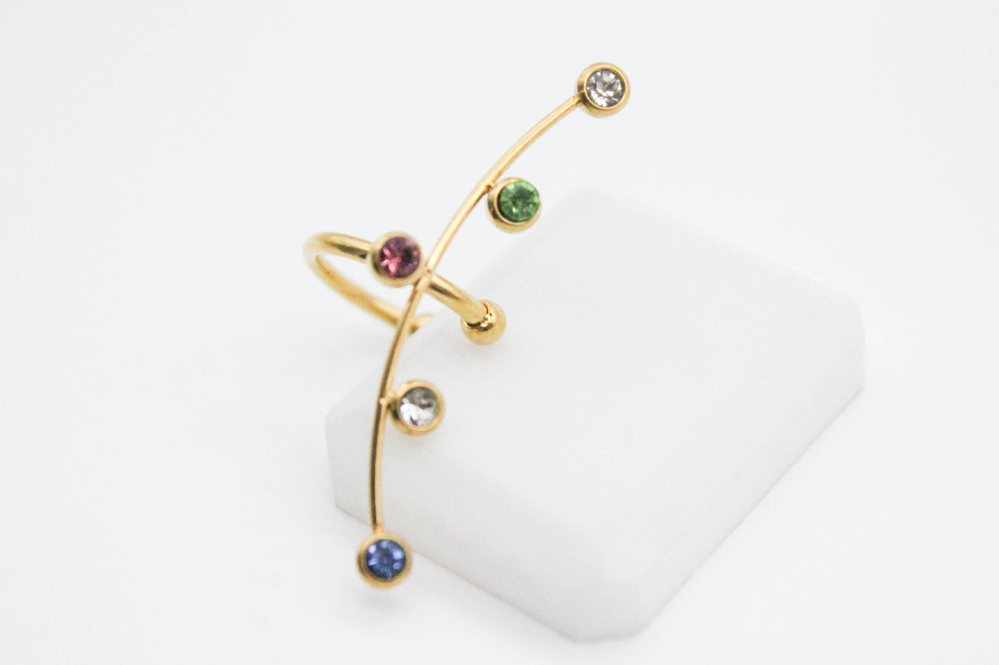EAR CUFF CONSTELACIONES CIRCONIAS DE COLORES 30MM