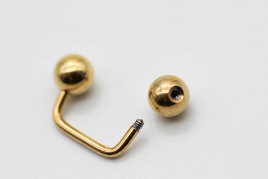 PIERCING TELEFONO TONO DORADO 10MM