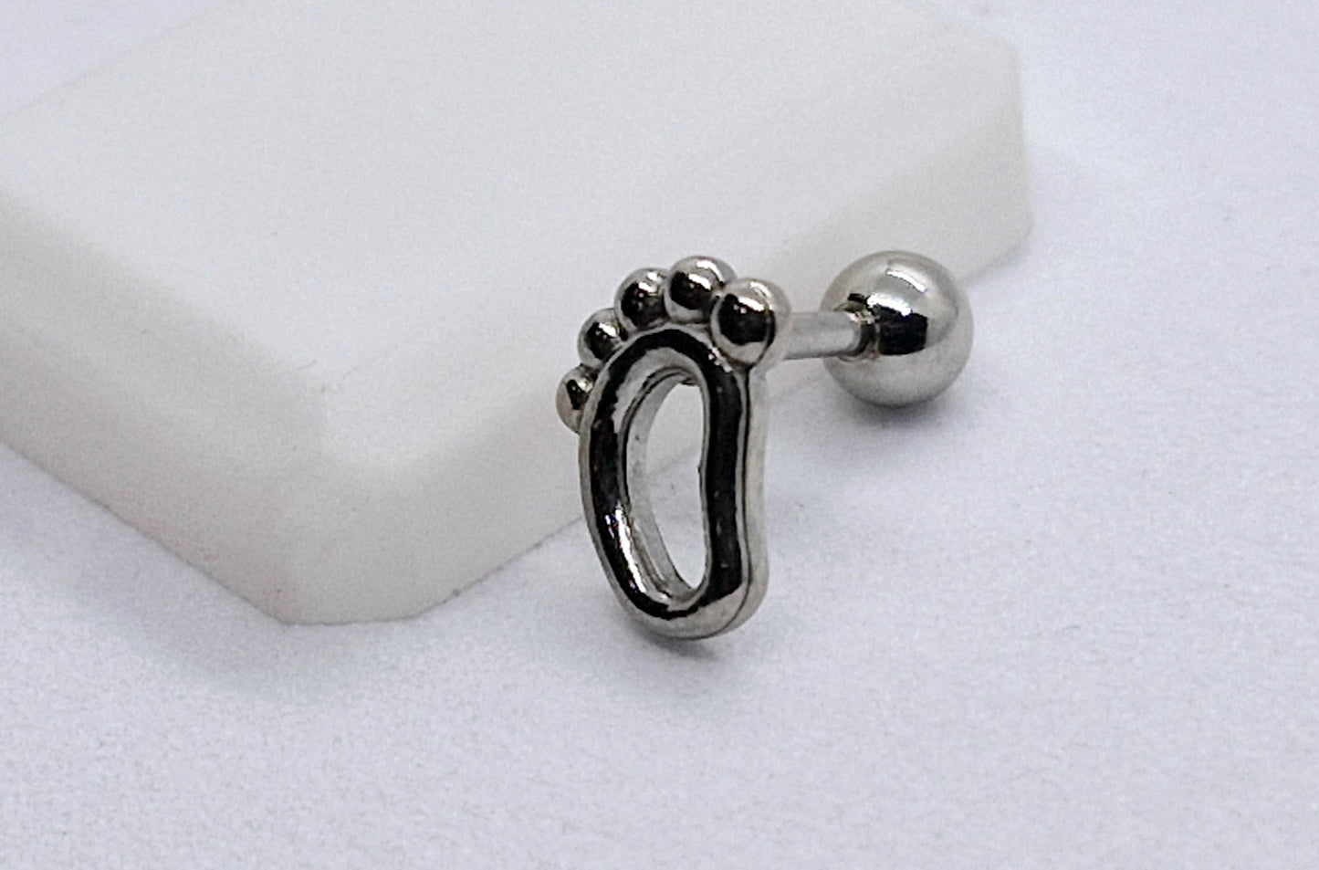 PIERCING PIE; TONO PLATEADO