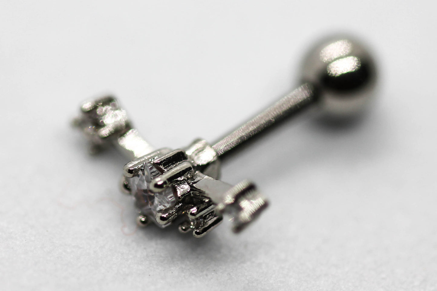 PIERCING CONSTELACION CIRCONIAS ESTRELLA; TONO PLATEADO
