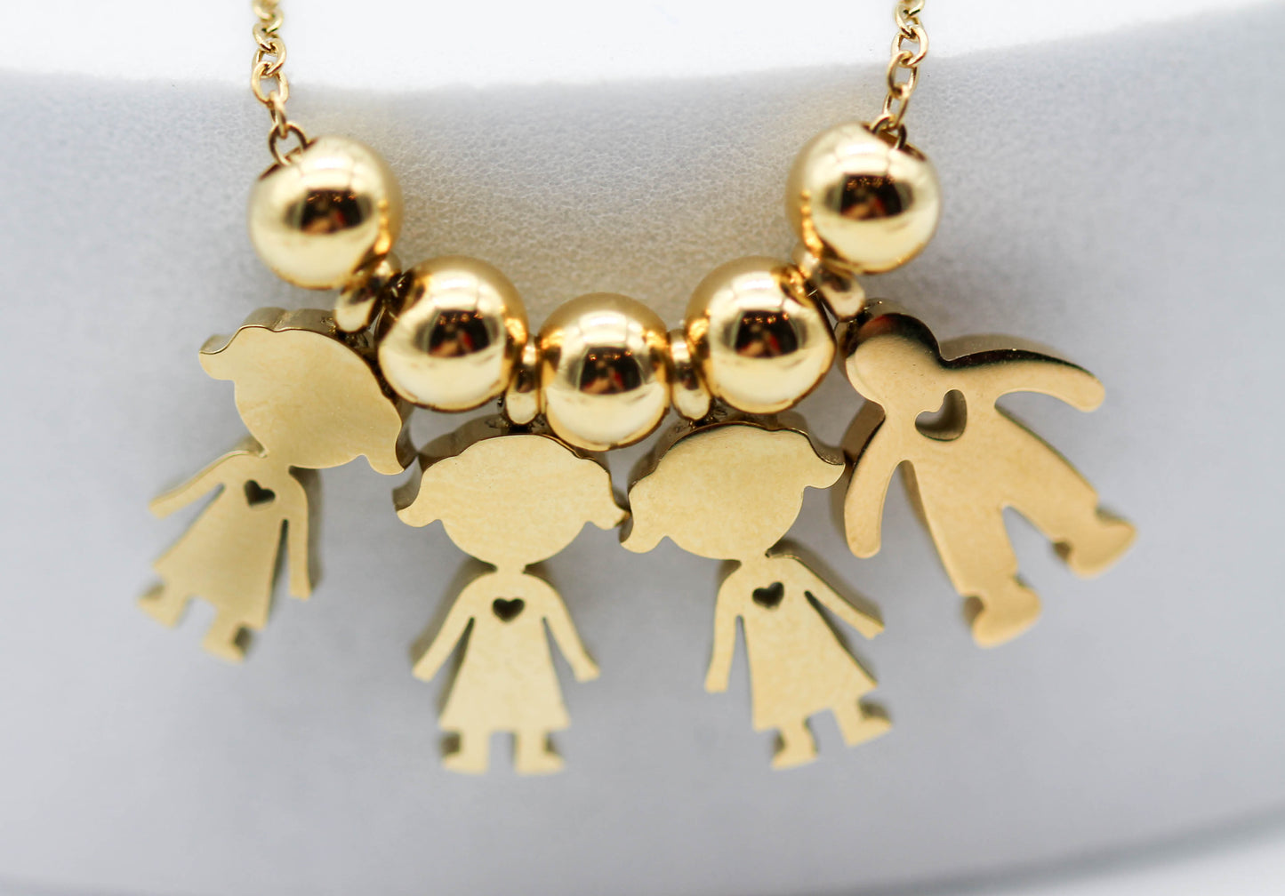 COLLAR PERSONALIZADO 4 DIJES; TONO DORADO