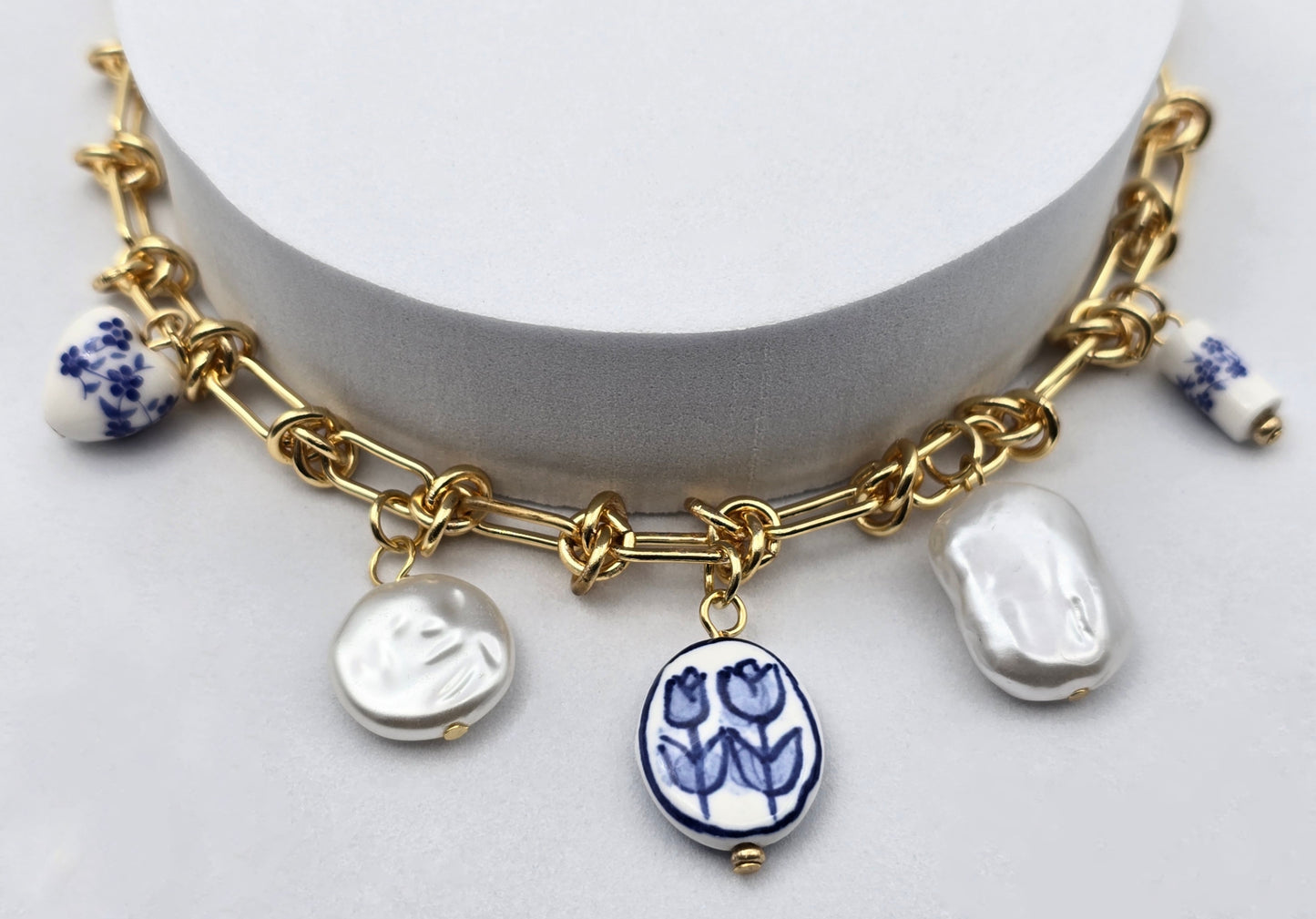 COLLAR MULTI COLGANTES PERLA DE RIO CERAMICA TALAVERA