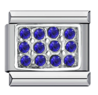 12 CIRCONIAS AZULES; PARA PULSERA ITALIANA