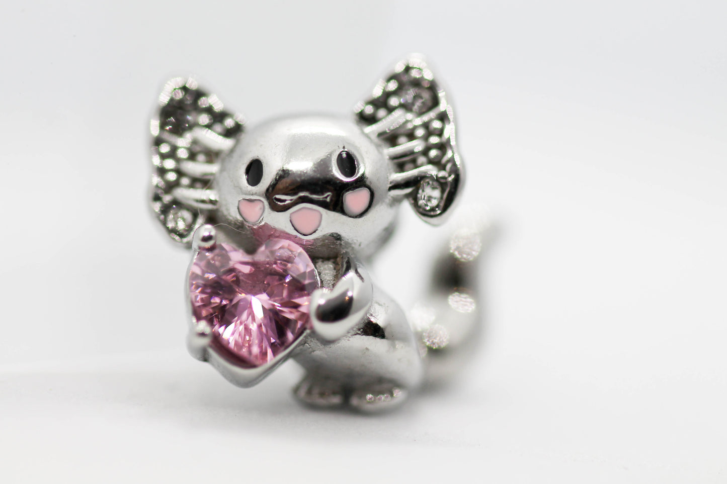 CHARM AJOLOTE CIRCONIA CORAZON ROSA