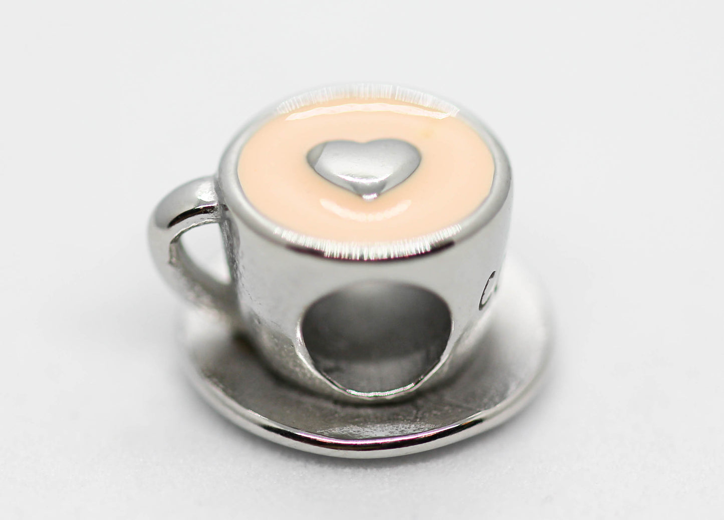 CHARM TACITA COFFEE ESMALTE ROSA CORAZON