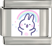 CHARM CONEJO ARCOIRIS PULSERA ITALIANA