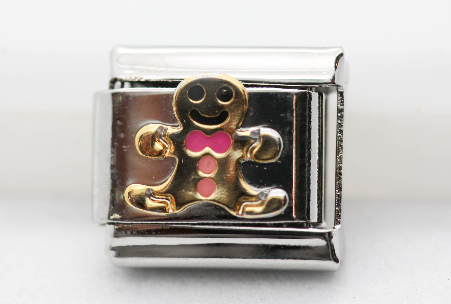 CHARM MUÑECO DE GALLETITA DE JENGIBRE PULSERA ITALIANA