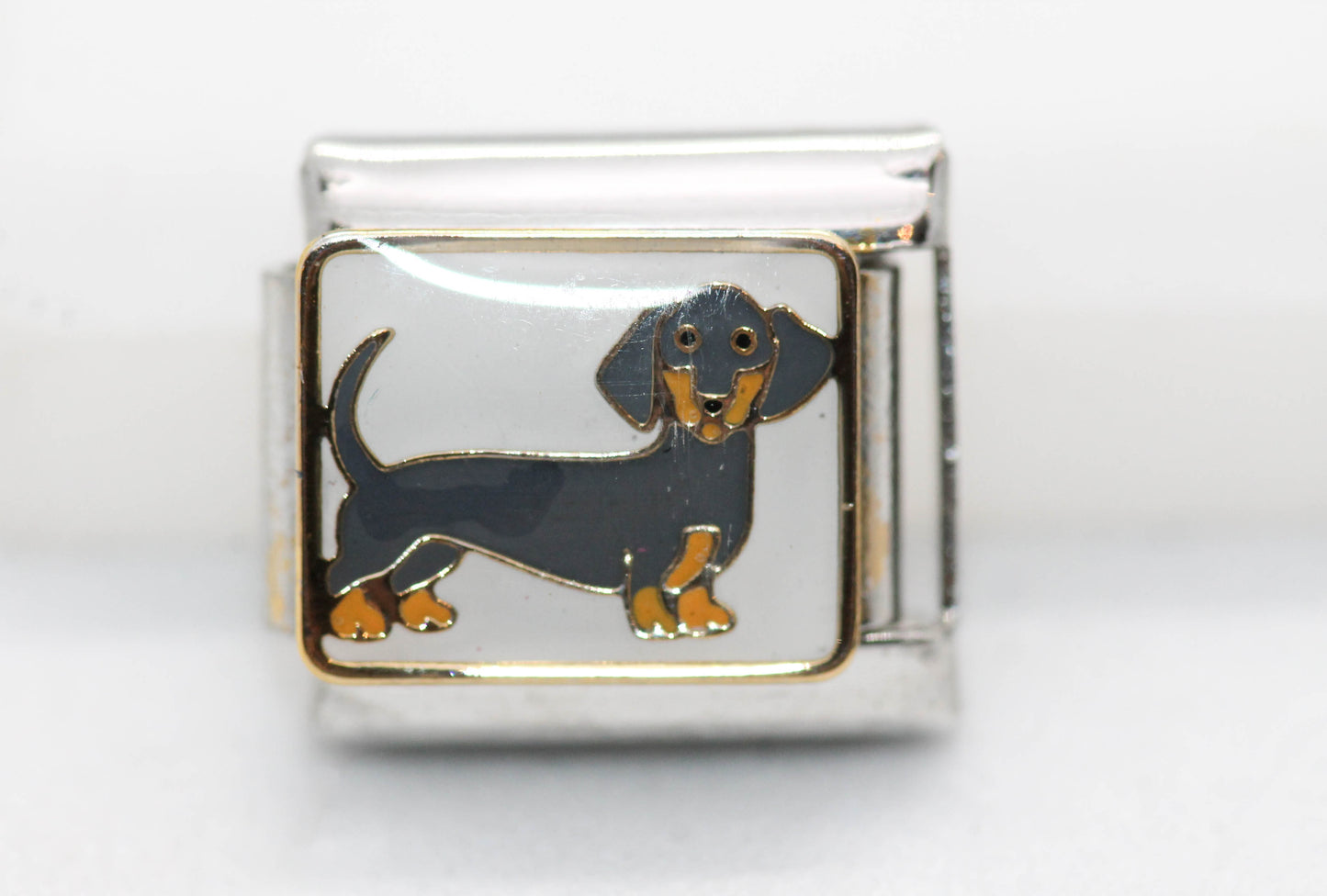 CHARM PERRITO SALCHICHA; PULSERA ITALIANA