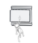 GATO COLGANTE PERLAS SINTETICAS; PARA PULSERA ITALIANA