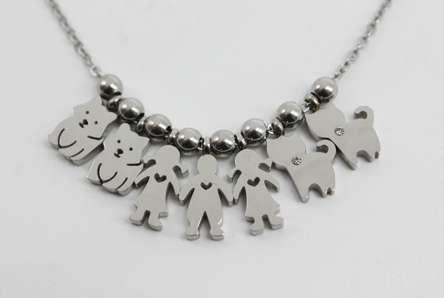 PERSONALIZADO 7 DIJES (8 ESFERAS) PLATEADO