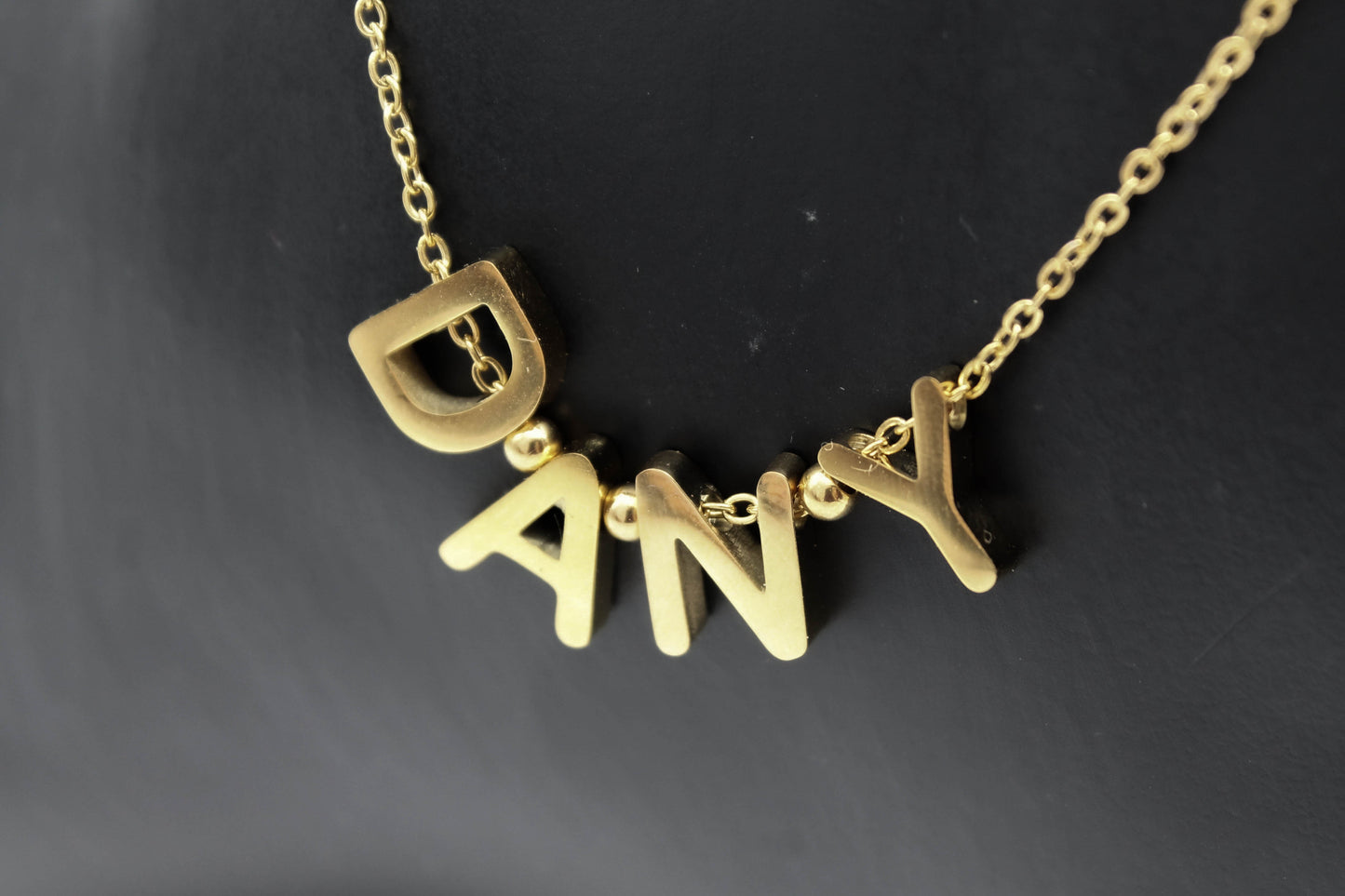 COLLAR PERSONALIZADO 4 PZAS TONO DORADO