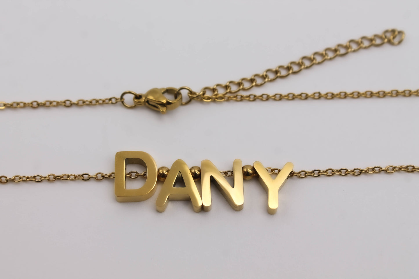 COLLAR PERSONALIZADO 4 PZAS TONO DORADO