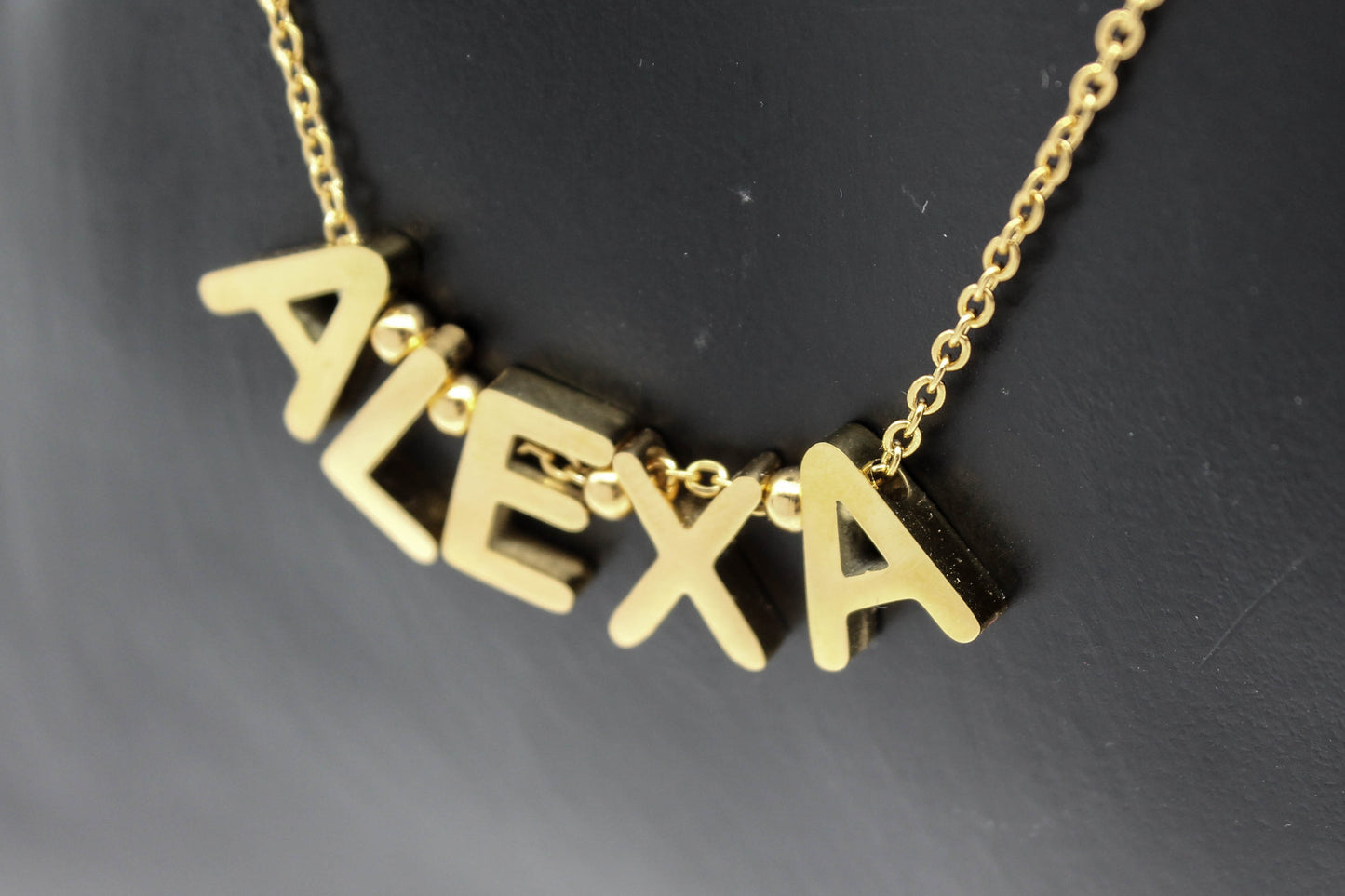 COLLAR PERSONALIZADO 5 PZAS TONO DORADO