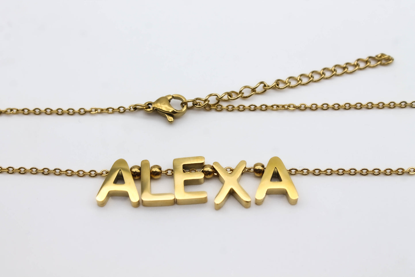 COLLAR PERSONALIZADO 5 PZAS TONO DORADO