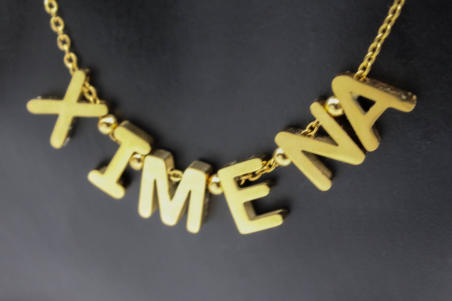 COLLAR PERSONALIZADO 6 PIEZAS TONO DORADO