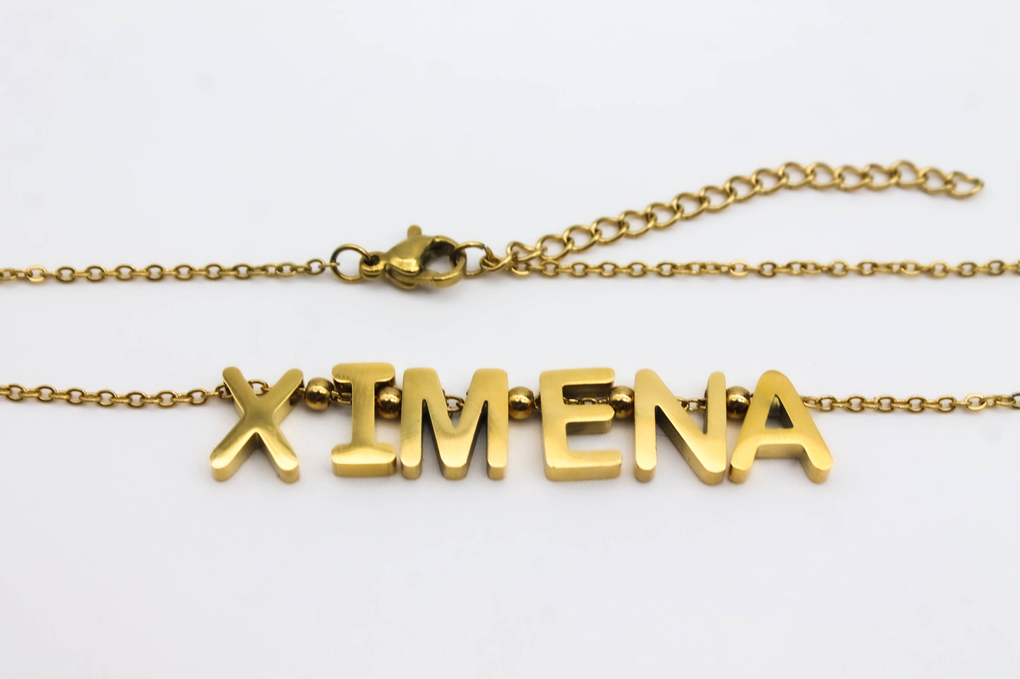 COLLAR PERSONALIZADO 6 PIEZAS TONO DORADO