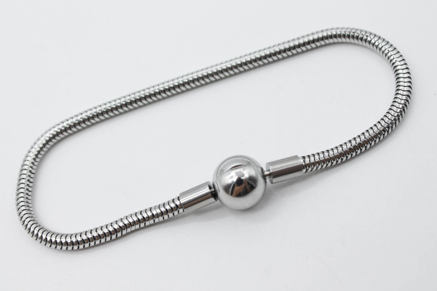 BRAZALETE PARA PULSERA DE CHARMS; TONO PLATEADO
