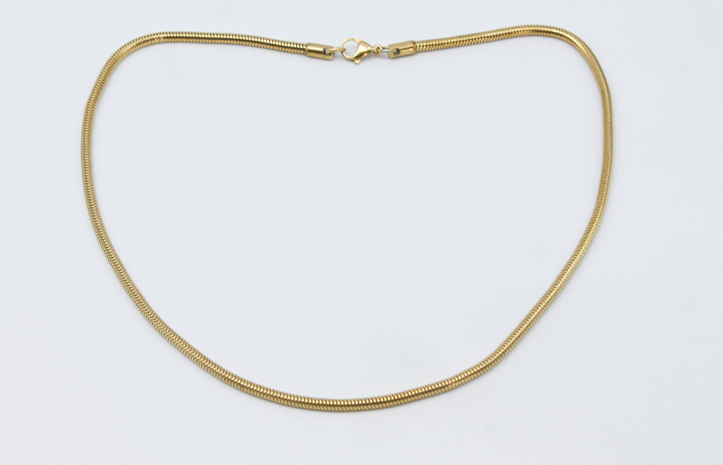 CADENA CUERPO DE SERPIENTE 4MM X 44CMS, TONO DORADO