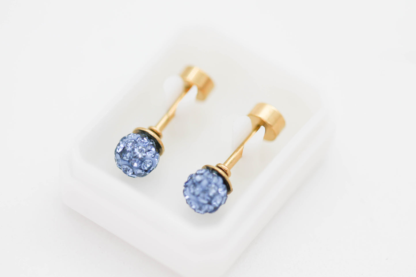 BROQUEL ESFERA DE CIRCONIAS AZUL CIELO 5 MM, CON POSTE