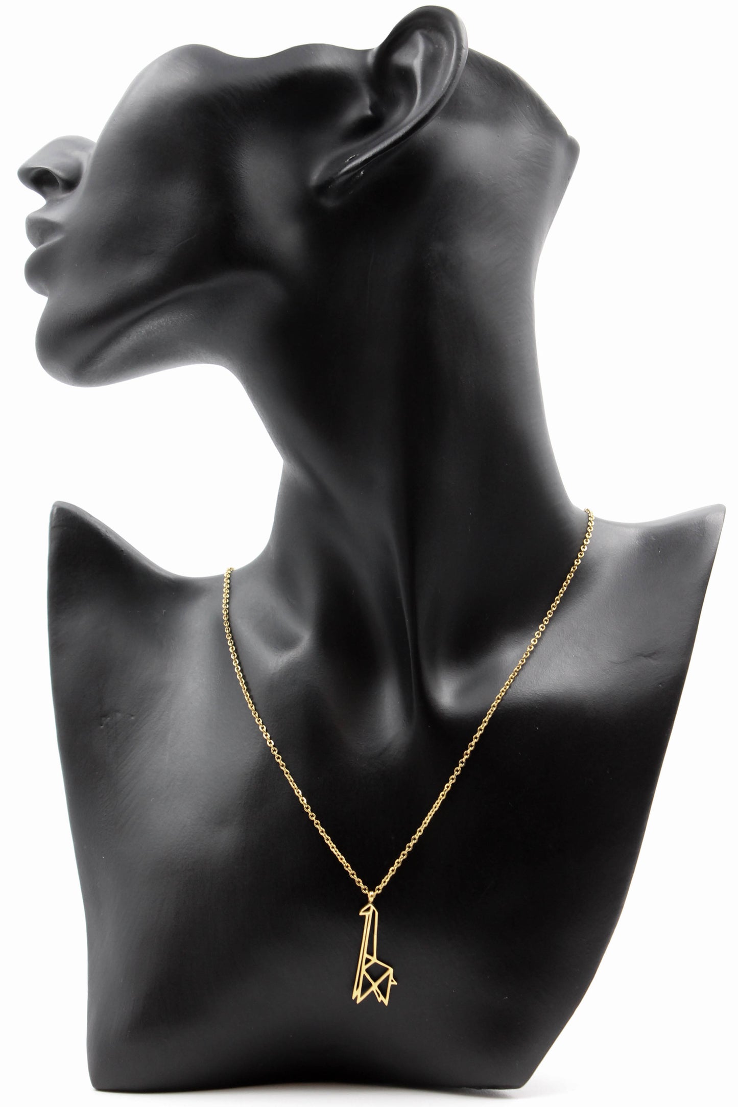 COLLAR ORIGAMI JIRAFA, TONO DORADO