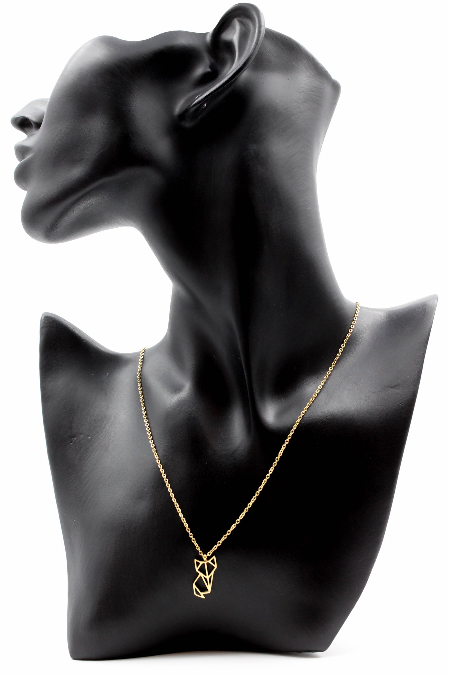 COLLAR ORIGAMI GATO TONO DORADO