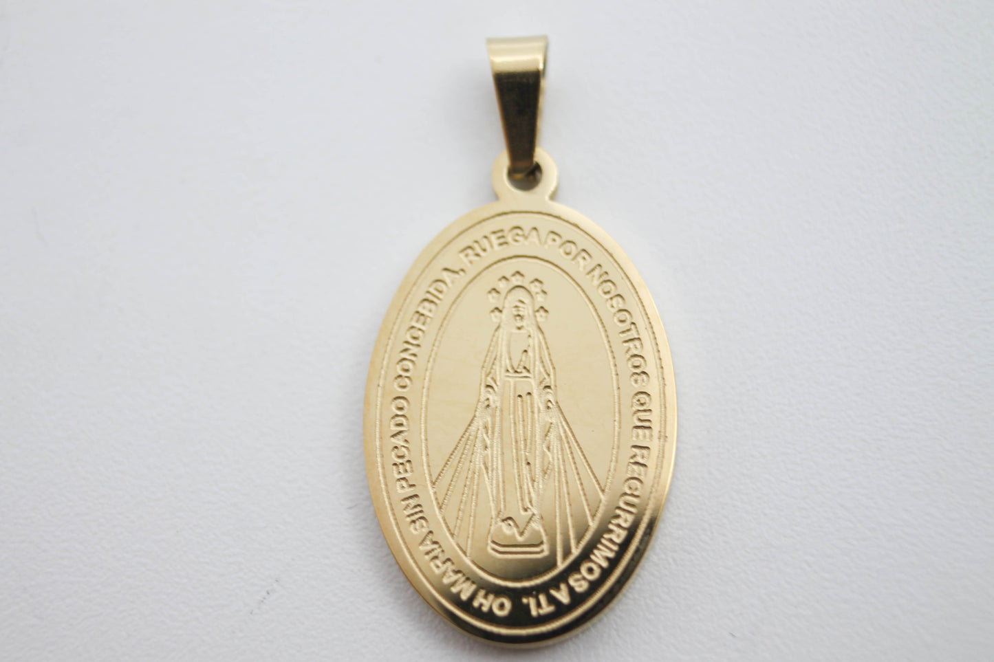 MEDALLA VIRGEN "MILAGROSA", TONO DORADO