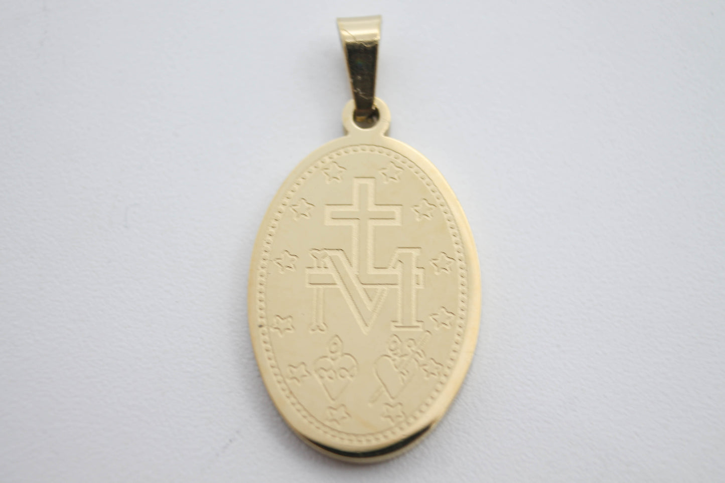 MEDALLA VIRGEN "MILAGROSA", TONO DORADO