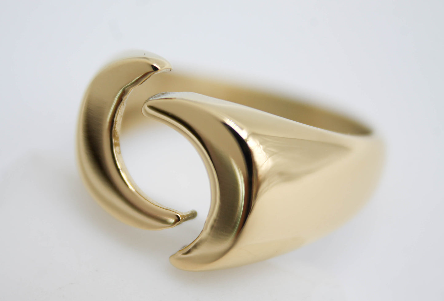 ANILLO 2 LUNAS, TONO DORADO