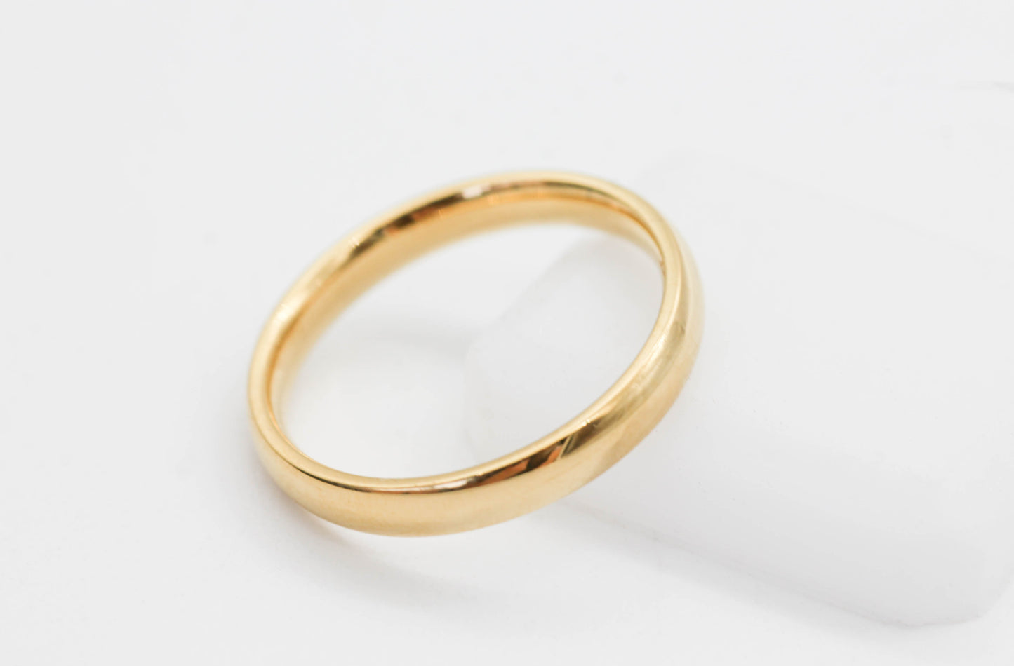 ANILLO ARGOLLA UNISEX CONFORT 3MM, TONO DORADO