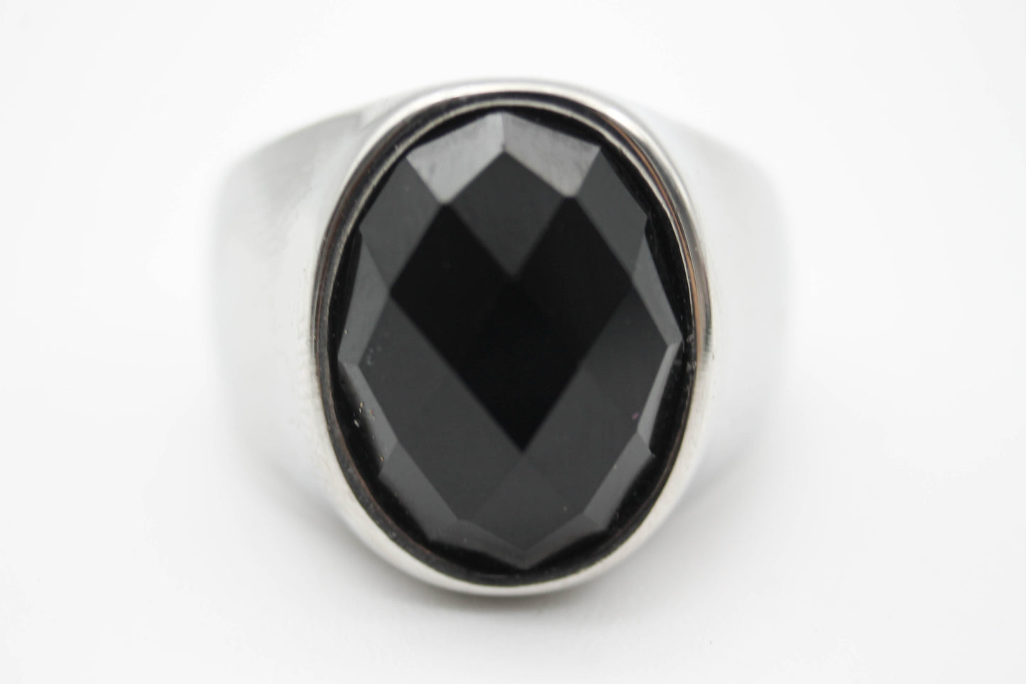 ANILLO PIEDRA NEGRA OVAL