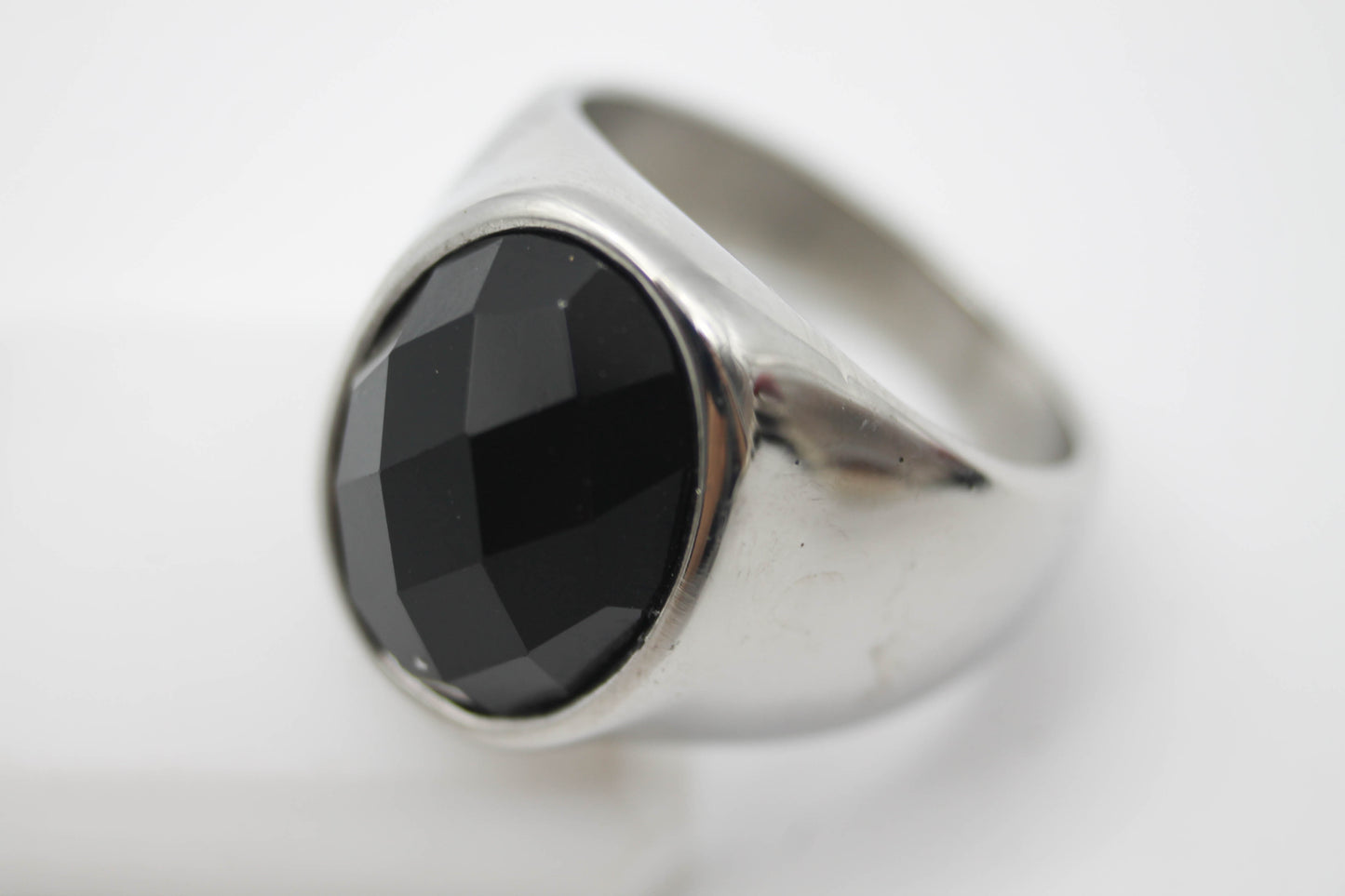 ANILLO PIEDRA NEGRA OVAL
