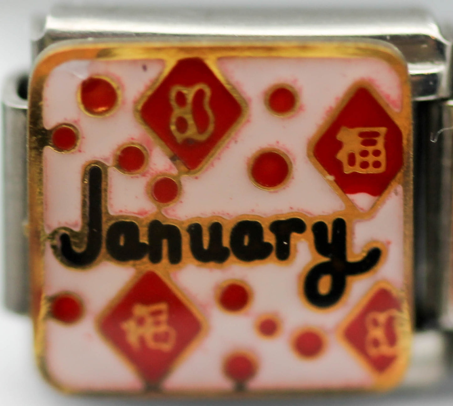 CHARM MESES DEL AÑO COLORES; PULSERA ITALIANA