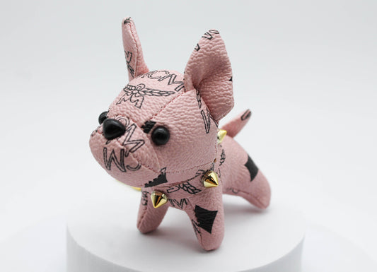 *LLAVERO PERRITO VINI PIEL ROSA*