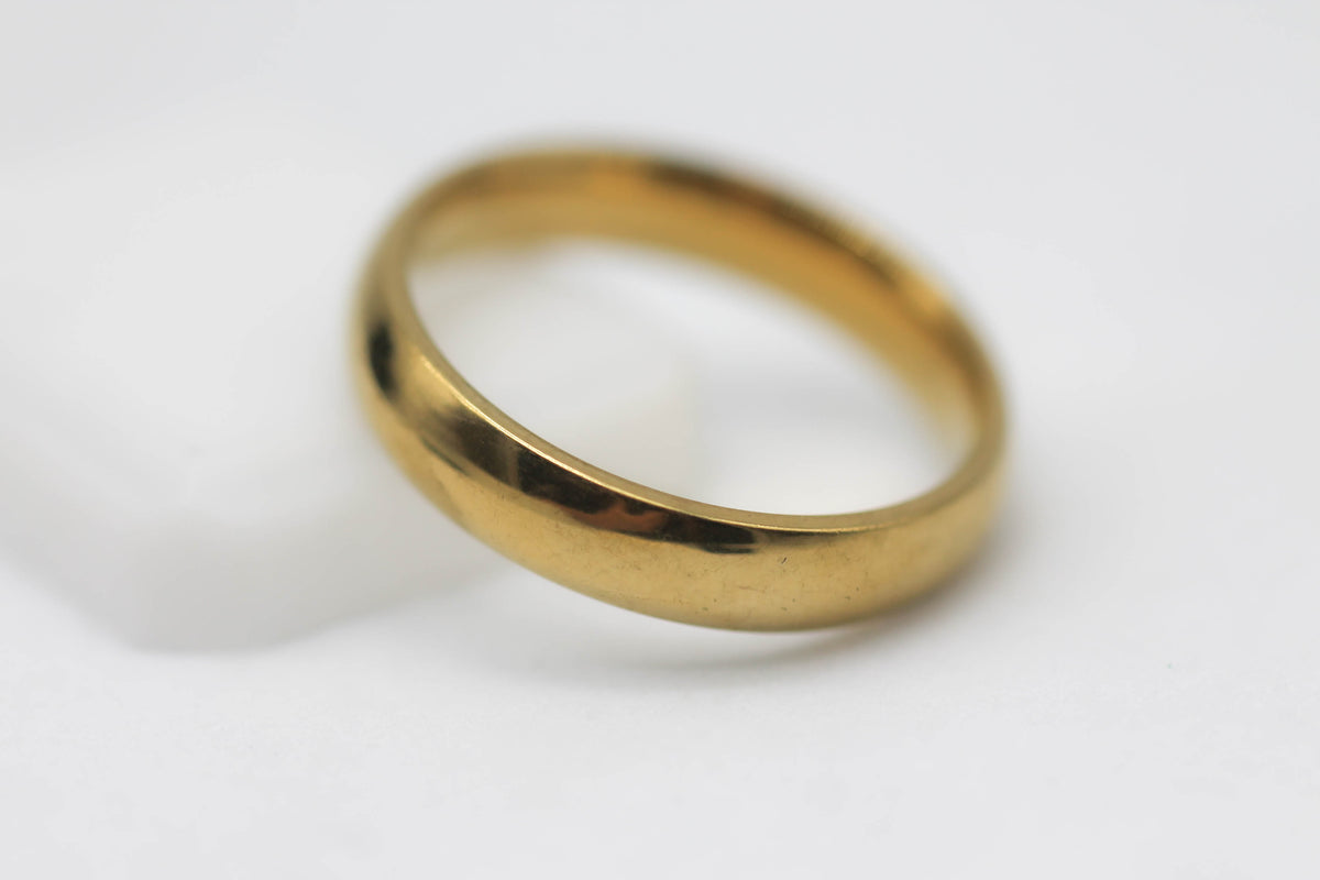ANILLO ARGOLLA CONFORT UNISEX 4MM; TONO DORADO