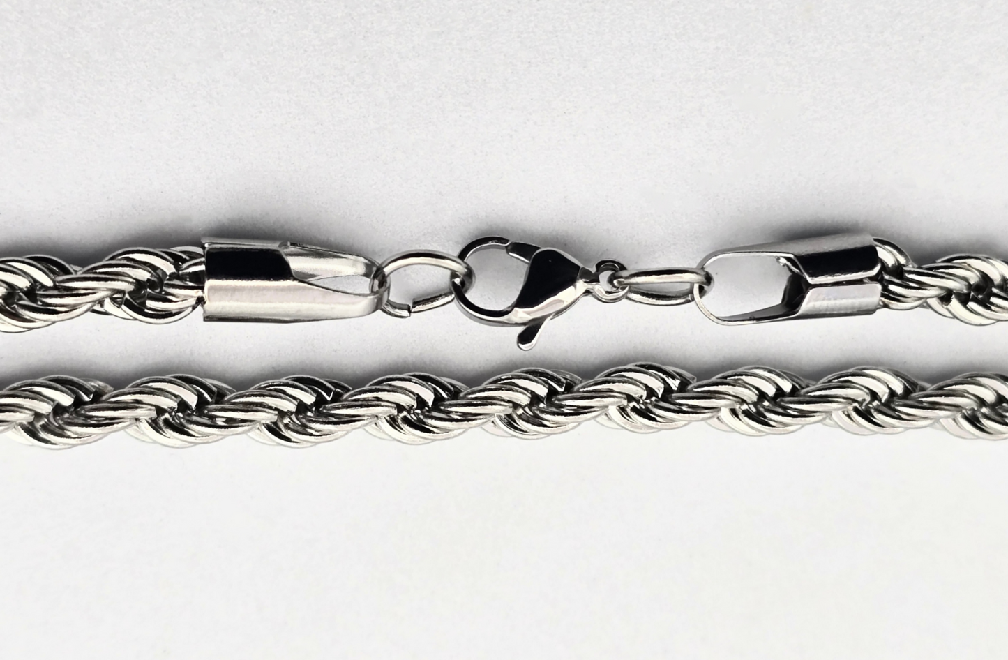 CADENA TORSAL 5MM X 60CMS; TONO PLATEADO
