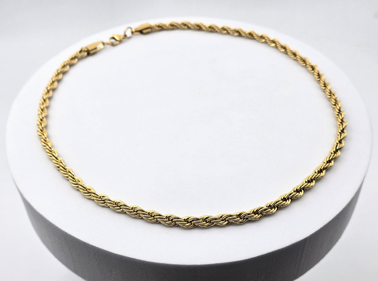 CADENA TORSAL 5MM X 45CMS; TONO DORADO