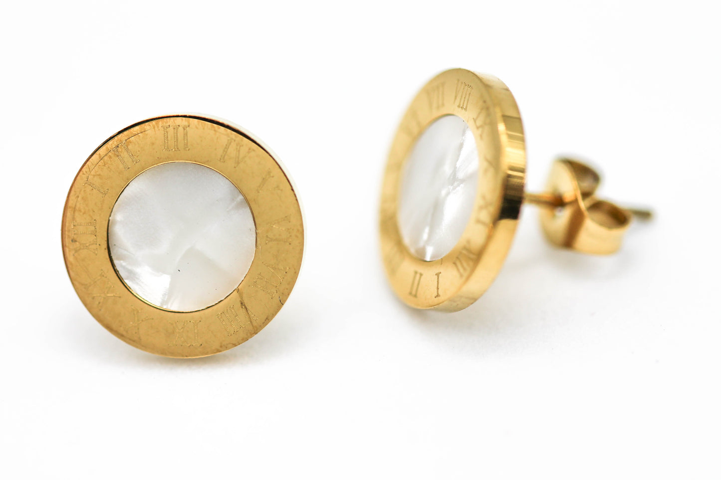 BROQUEL # ROMANOS MADRE PERLA 12MM; TONO DORADO