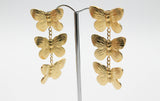 ARETES LARGOS 3 MARIPOSAS 40MM