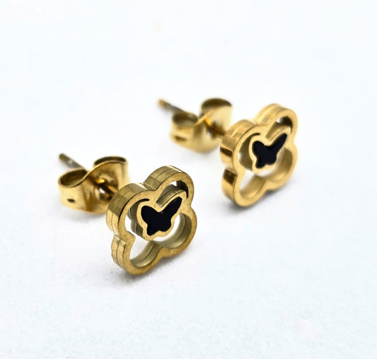 BROQUEL MARIPOSA HUECO MINI ONIX DENTRO 8MM; TONO DORADO