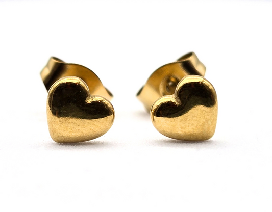 BROQUEL CORAZON 3D 5MM; TONO DORADO