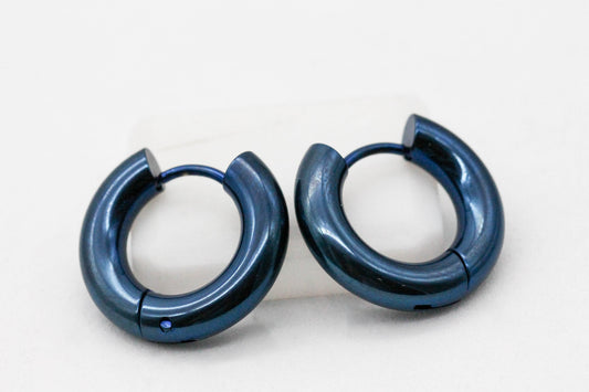 HUGGIE TUBULAR 18X4MM; TONO AZUL METALICO