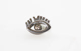 PIERCING OJO PLATEADO CIRCONIA BLANCA