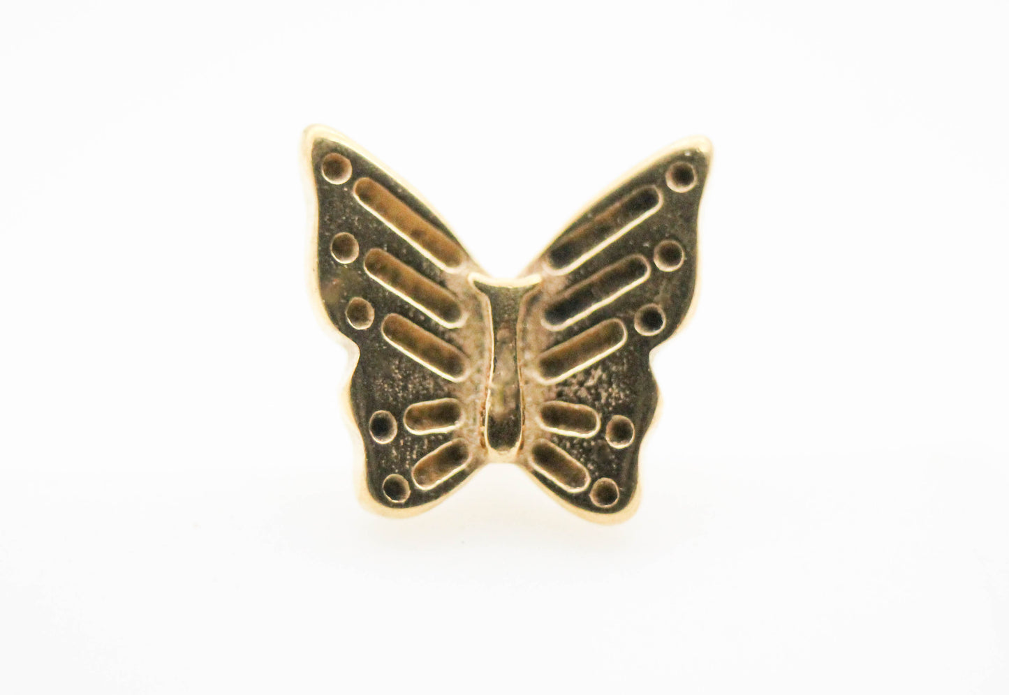 PIERCING MARIPOSA TONO DORADO